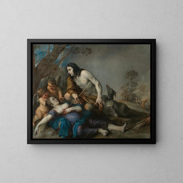 Céfale y Procris - Jan Cossiers — cuadro enmarcado en la pared