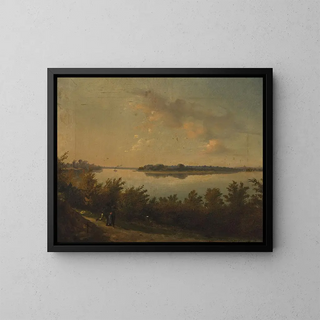 Jan Feliks Piwarski - Saska Kpa  Landscape at sunset.webp