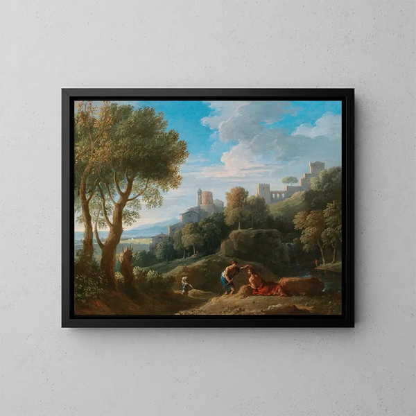 Un paisaje de Campaña - Jan Frans van Bloemen — cuadro enmarcado en la pared
