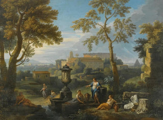 Jan Frans Van Bloemen - Classical Figures Seated By Ruins In An Italianate Landscape.webp