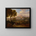 Fuera de los muros de la ciudad - Jan Frans van Bloemen — cuadro enmarcado en la pared