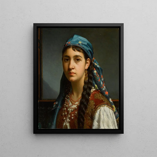 Jan Frederik Pieter Portielje - Girl with Blue Headscarf.webp