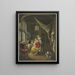 Young woman at her toilette - Jan Frederik Schierecke — framed artwork on a wall