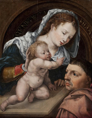 Jan Gossaert - Virgin and Child with a Patron.webp