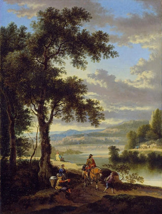 Jan Hackaert - The Wooded Banks of a River.webp