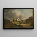 Vista en la pared en ruinas en Ámsterdam del lado de la ciudad entre la Muiderpoort y la Weesperpoort - Jan Hulswit — cuadro enmarcado en la pared