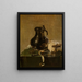 Still life with a pewter flask - Jan Jansz den Uyl — framed artwork on a wall