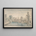Pueblo junto a un río - Jan Jansz den Uyl — cuadro enmarcado en la pared