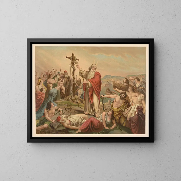 Golden Bible Painting of the Classics - Jan Ladislaw Skora — framed artwork on a wall