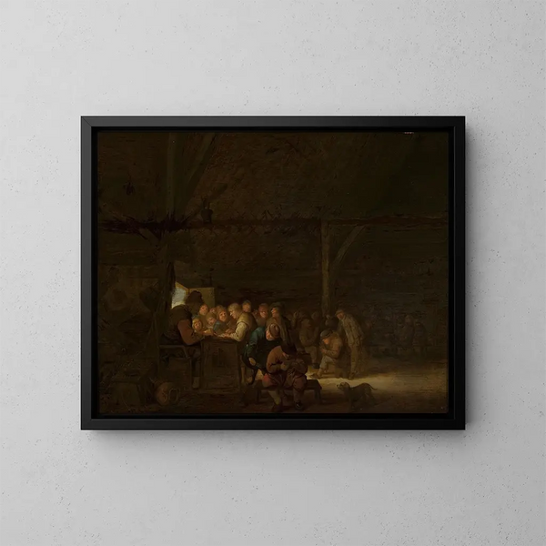 School - Jan Miense Molenaer — framed artwork on a wall