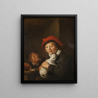 Jan Miense Molenaer - Two boys playing with a cat.webp