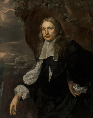 Jan Mijtens - Portrait of a gentleman standing before a cliff threequarter length.webp