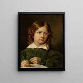 Jan Nepomucen Glowacki - Portrait of a writing child.webp