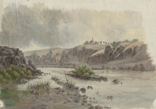 Jan Nowopack - Church on a Bank above a River.webp