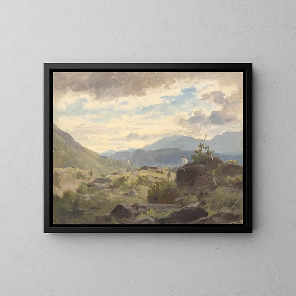 Estudio de paisaje - Jan Nowopack — cuadro enmarcado en la pared