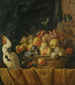 a still life of figs, grapes, apples, and other fruits on a table with a parrot - Jan Pauwel Gillemans the Younger — artwork view