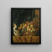 a still life of figs, grapes, apples, and other fruits on a table with a parrot - Jan Pauwel Gillemans the Younger — framed artwork on a wall
