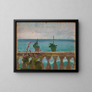 Jan Rembowski - Balcony with flower pots.webp