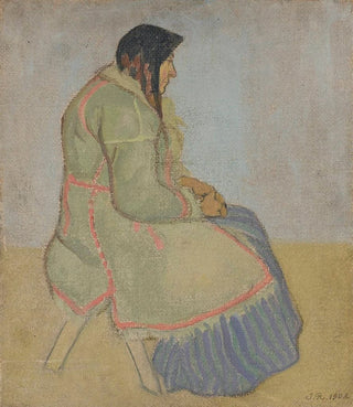 Jan Rembowski - Portrait of an old village woman.webp