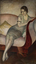 Retrato de una dama en un sofá - Jan Rudnicki — vista de la obra