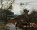 the Peasants Crossing a Stream - Jan Siberechts — artwork view