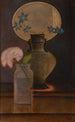 de Delphiniums y una rosa - Jan Spychalski — vista de la obra