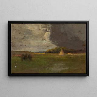 Jan Stanislawski - Landscape with a haystack.webp