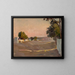 Paisaje con casas y una cerca - Jan Stanisławski — cuadro enmarcado en la pared
