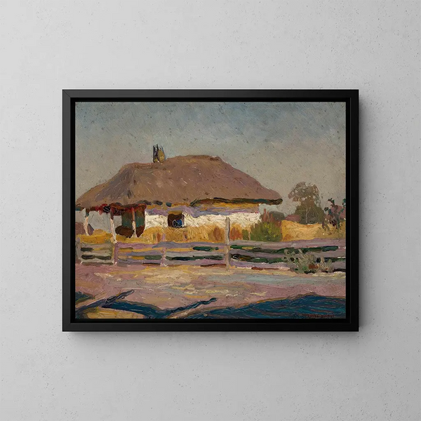 Cottage de paysan - Jan Stanisławski — cuadro enmarcado en la pared