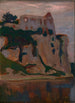 Tyniec at dawn - Jan Stanisławski — framed artwork on a wall