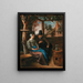 Un pretendiente con una joven mujer - Jan Steen — cuadro enmarcado en la pared