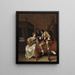 Ascagnes y Lucelle La Lección de música - Jan Steen — cuadro enmarcado en la pared