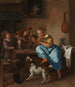 Los niños enseñan a un gato a bailar, una lección conocida como « lección de danza » - Jan Steen — vista de la obra