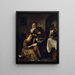 Los niños aprenden a leer a un gato - Jan Steen — cuadro enmarcado en la pared