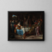 Esther, Asuero y Haman - Jan Steen — cuadro enmarcado en la pared