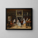 interior fantástica con Jan Steen y la familia de Gerrit Schouten - Jan Steen — cuadro enmarcado en la pared