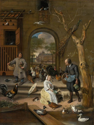Jan Steen - Portrait of Jacoba Maria van Wassenaer 16541683known as The Poultry Yard.webp