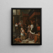 La fiesta de San Nicolás - Jan Steen — cuadro enmarcado en la pared