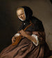 Mujer tocando el laúd - Jan Steen — vista de la obra
