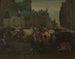 El mercado de ganado en Amberes - Jan Stobbaerts — vista de la obra
