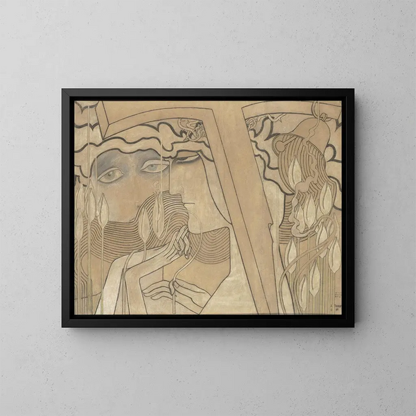 Deseo y satisfacción - Jan Toorop — cuadro enmarcado en la pared