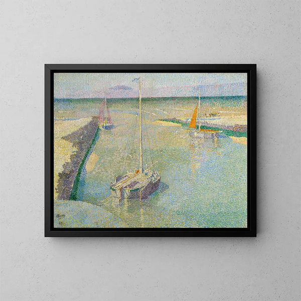 L'embouchure du Rhin ou El Puerto de Katwijk - Jan Toorop — cuadro enmarcado en la pared