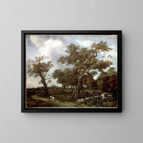 Un bosque cerca de La Haya con vista al Huis ten Bosch - Jan van Kessel el Viejo — cuadro enmarcado en la pared