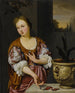 Portrait vanité d'une jeune femme - Jan van Mieris — artwork view