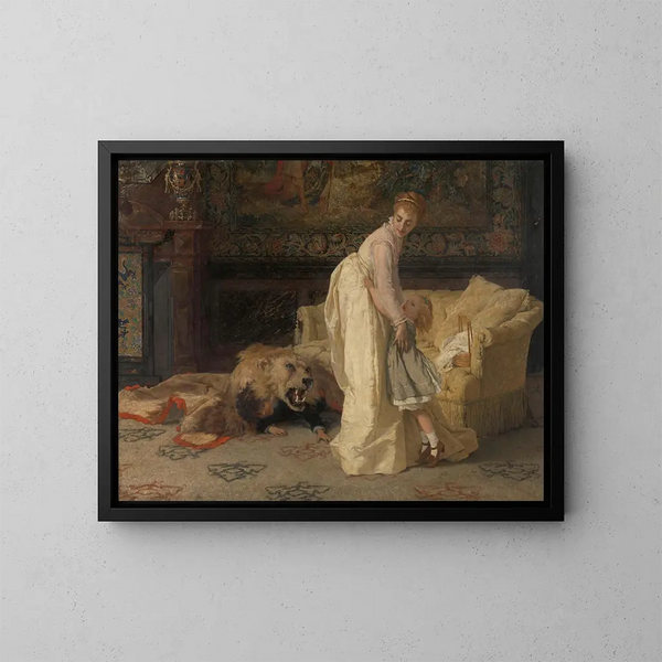 El León - Jan Verhas — cuadro enmarcado en la pared