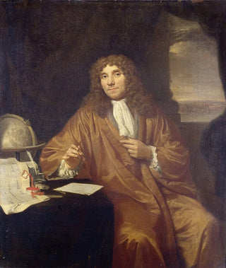 Jan Verkolje - Portrait of Anthonie van Leeuwenhoek Natural Philosopher and Zoologist in Delft.webp