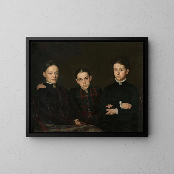 Retrato de Cornelia Clara y Johanna Veth - Jan Veth — cuadro enmarcado en la pared