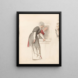 Jan Veth - Staande vrouw voor een spiegel.webp