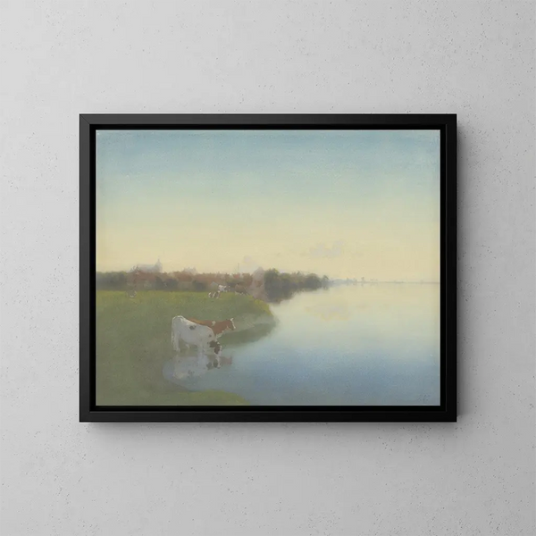 Rivage de l'IJssel cerca de Hattem - Jan Voerman — cuadro enmarcado en la pared
