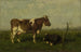 a cow with her calf in a meadow - Jan Vrolijk — artwork view